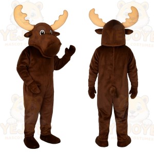 Brown Moose Mascot Costume