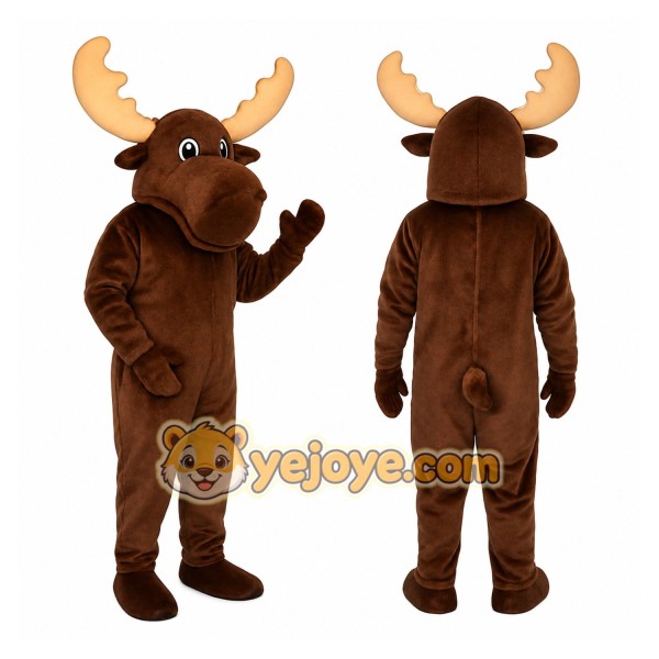 Brown Moose Mascot Costume