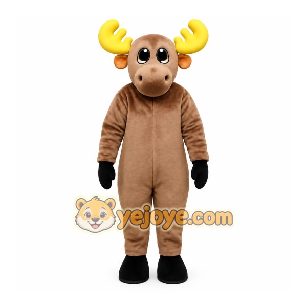 Brown Moose Mascot Costume