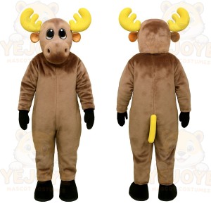 Brown Moose Mascot Costume