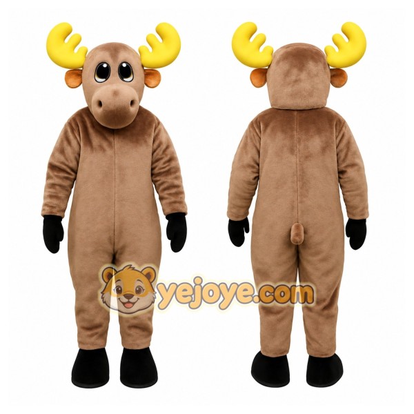 Brown Moose Mascot Costume
