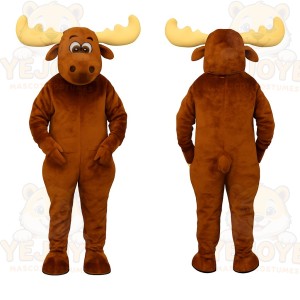 Brown Moose Mascot Costume