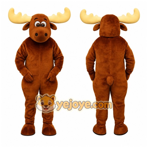 Brown Moose Mascot Costume