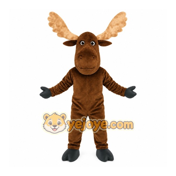 Brown Moose Mascot Costume