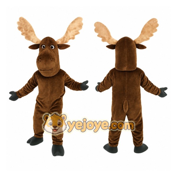 Brown Moose Mascot Costume