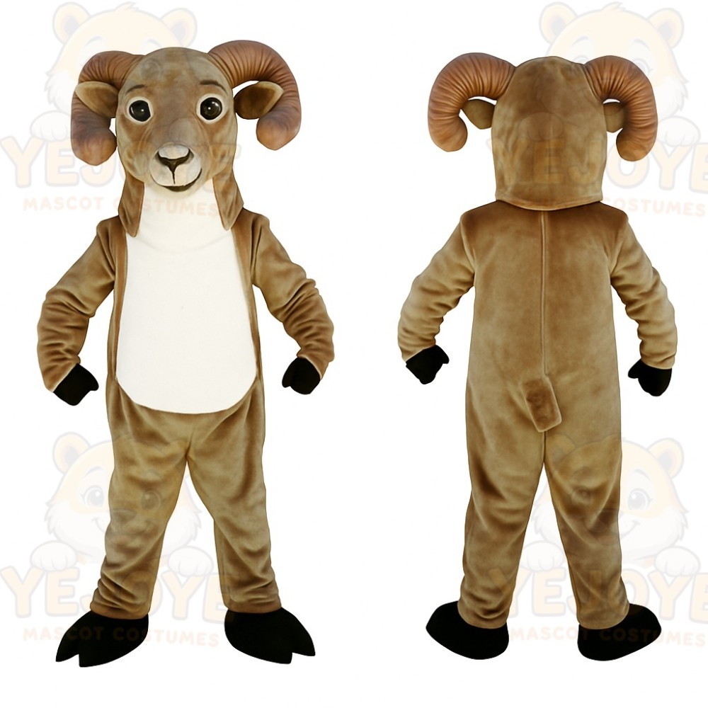 Brown Ram Mascot Costume