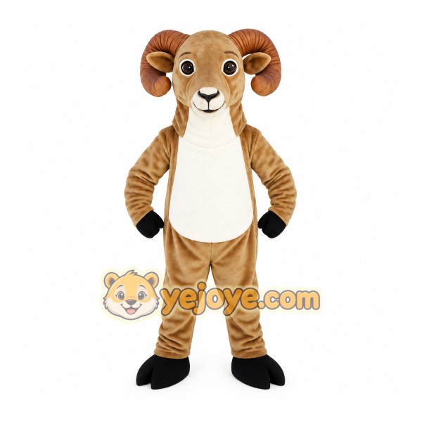 Brown Ram Mascot Costume