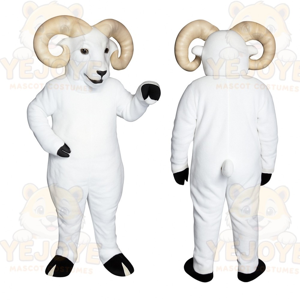 White Ram Mascot Costume