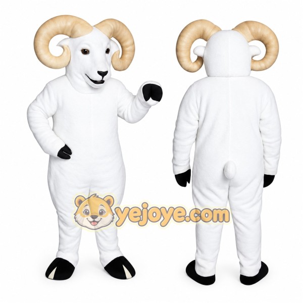 White Ram Mascot Costume