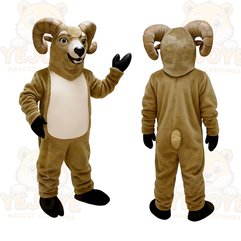 Brown Ram Mascot Costume