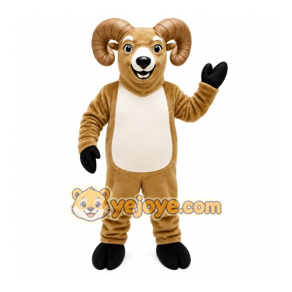Brown Ram Mascot Costume Brown Ram Mascot Costume