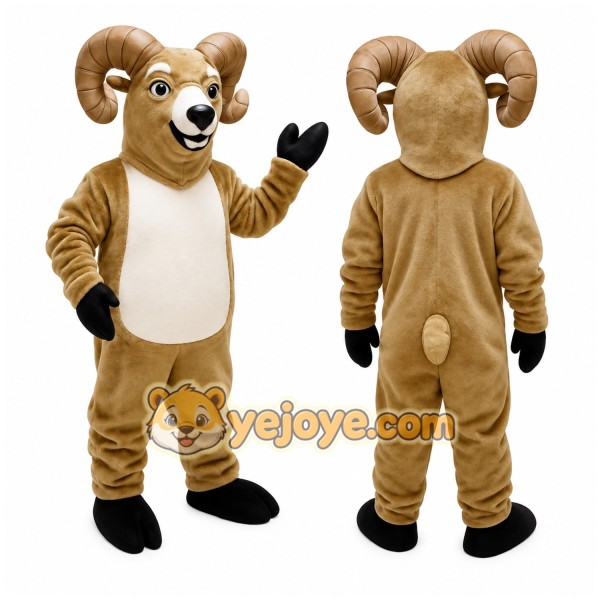 Brown Ram Mascot Costume