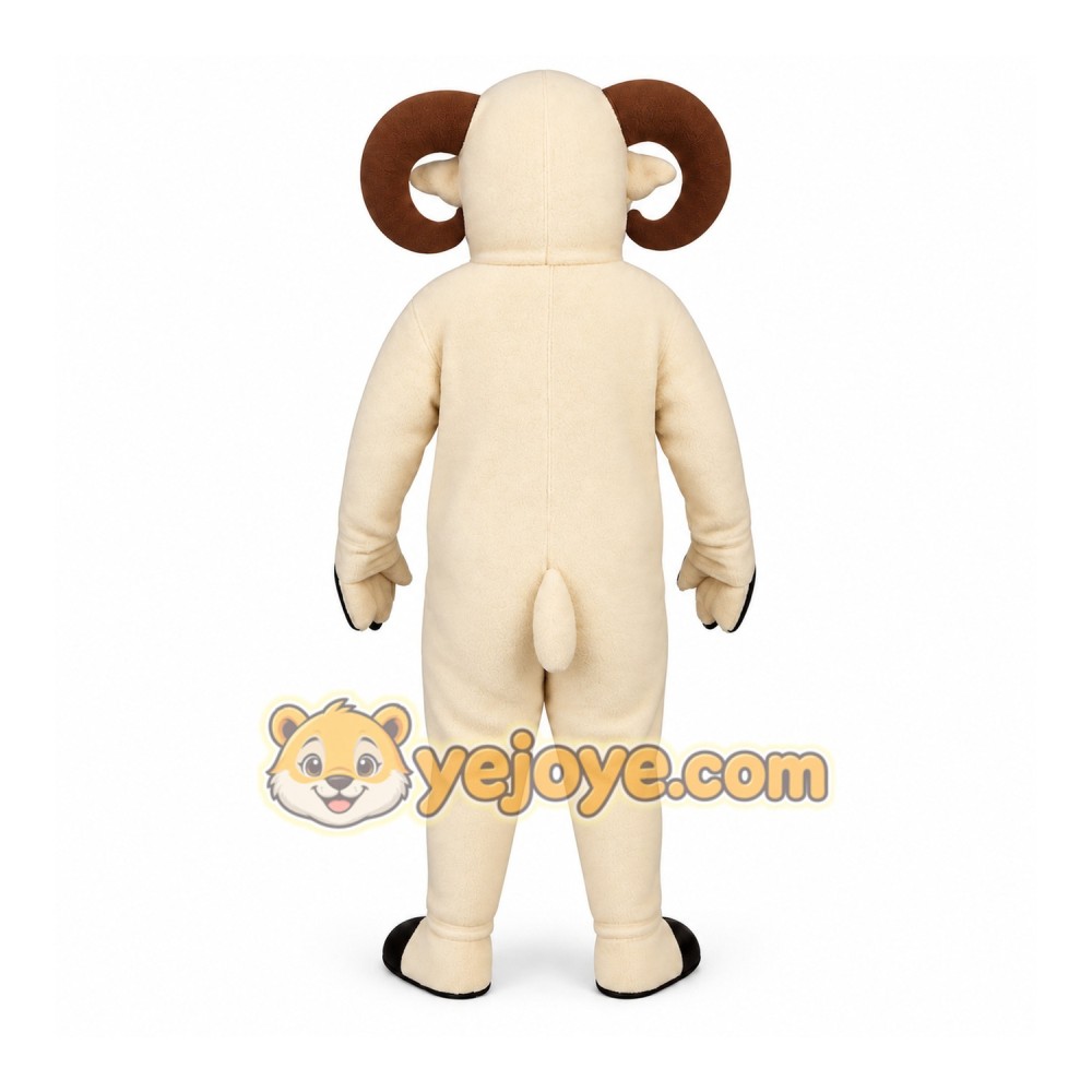 White Ram Mascot Costume White Ram Mascot Costume
