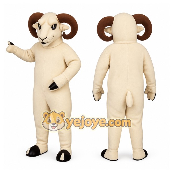 White Ram Mascot Costume