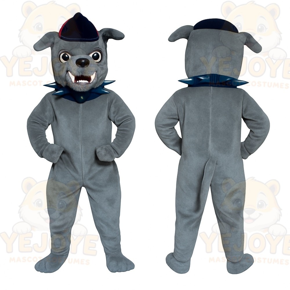 Gray Dog Mascot Costume