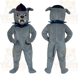Gray Dog Mascot Costume