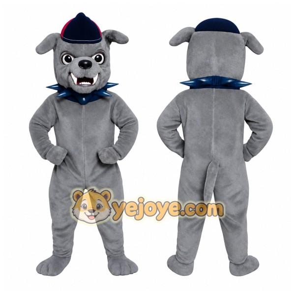Gray Dog Mascot Costume