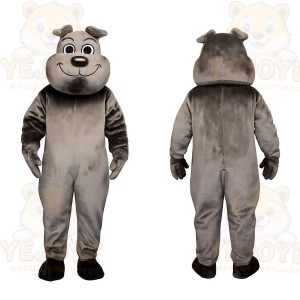 Gray Dog Mascot Costume