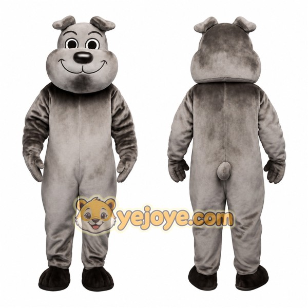 Gray Dog Mascot Costume