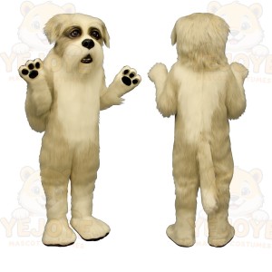 White Dog Mascot Costume