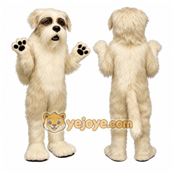 White Dog Mascot Costume