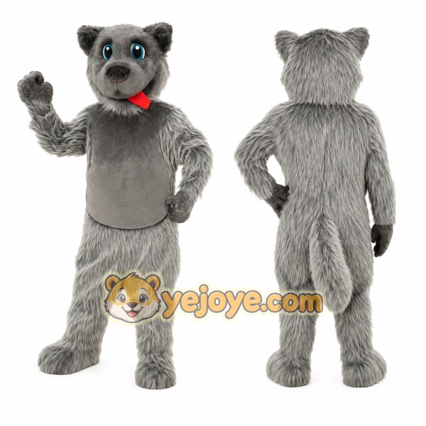 Gray Bear Mascot Costume