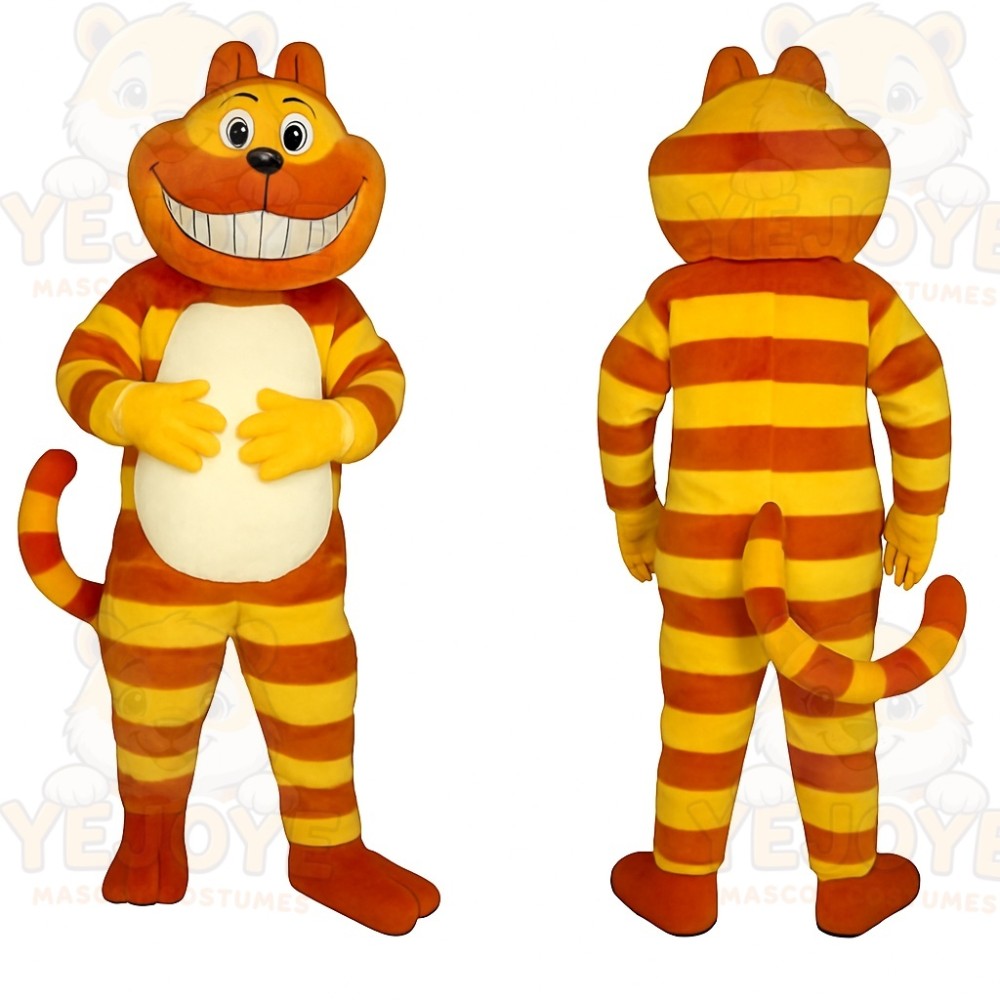 Orange Striped Cat Mascot Costume