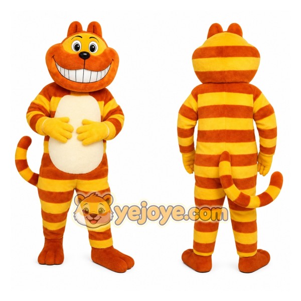 Orange Striped Cat Mascot Costume