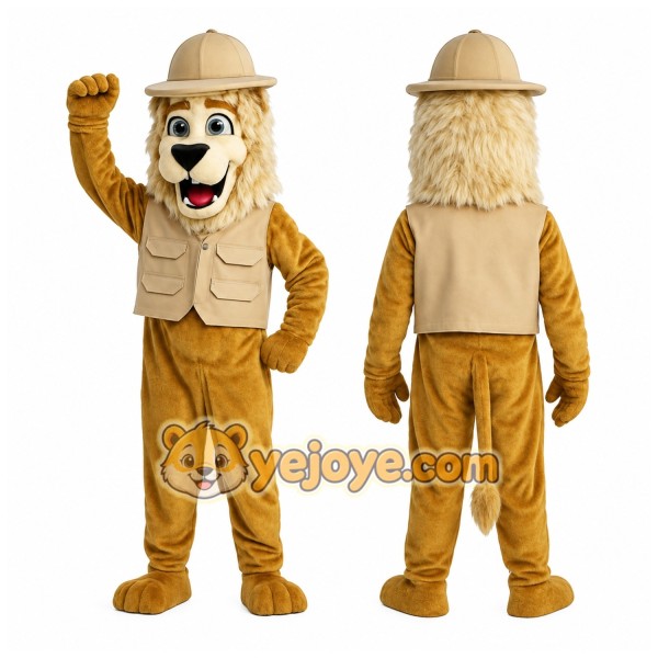 Brown Lion Mascot Costume