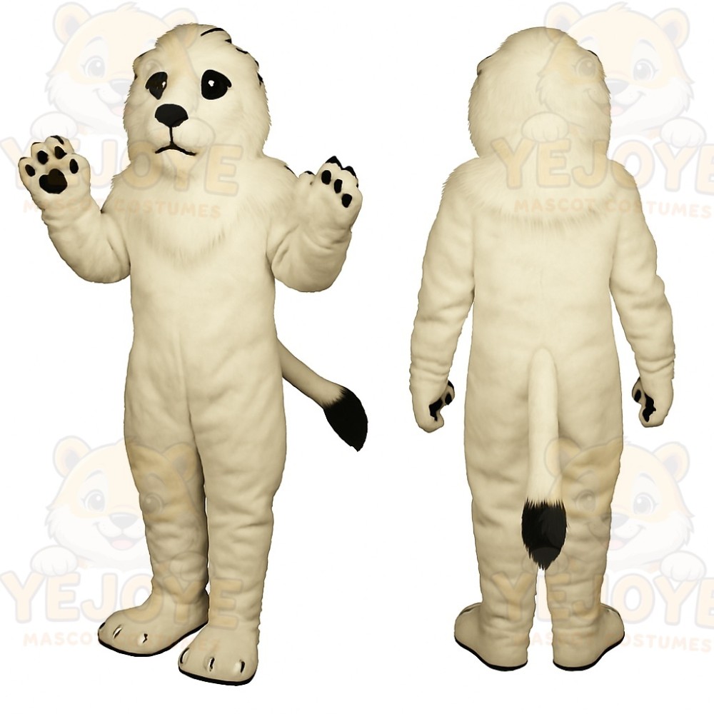 White Lion Mascot Costume