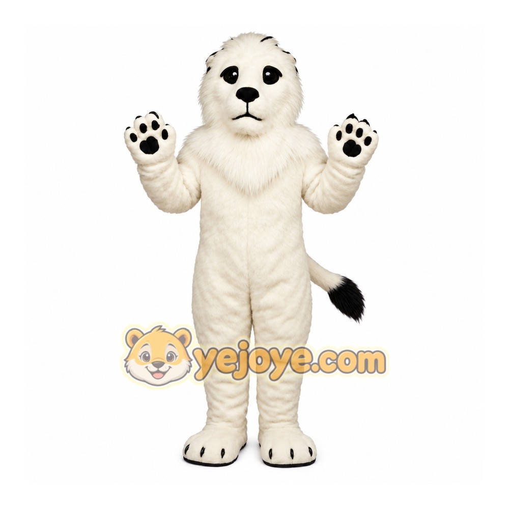White Lion Mascot Costume White Lion Mascot Costume