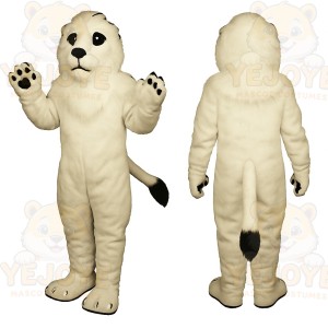White Lion Mascot Costume
