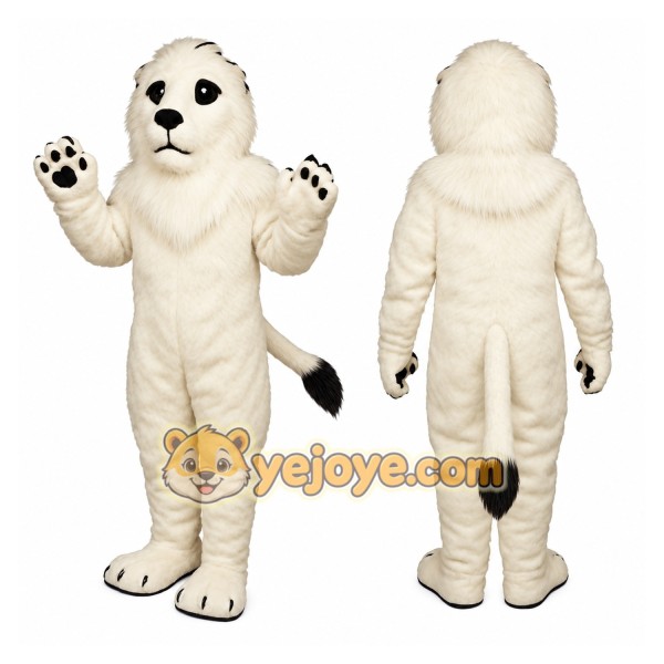 White Lion Mascot Costume