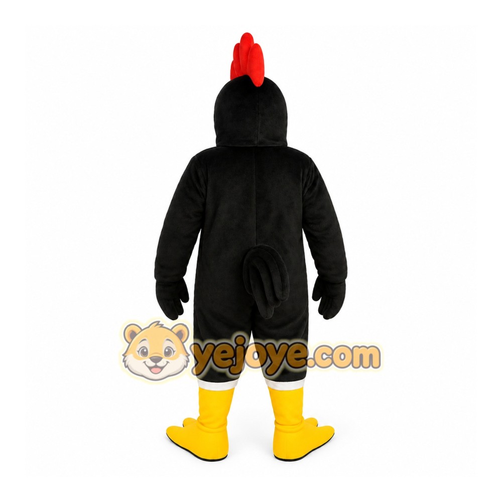 Black Chicken Mascot Costume Black Chicken Mascot Costume