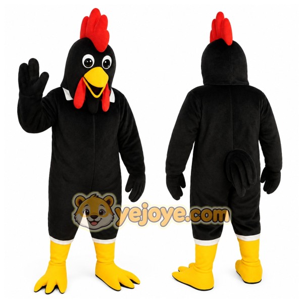 Black Chicken Mascot Costume