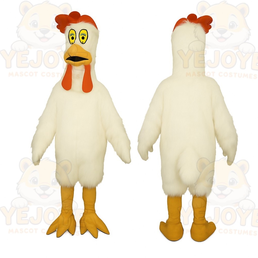 White Chicken Mascot Costume