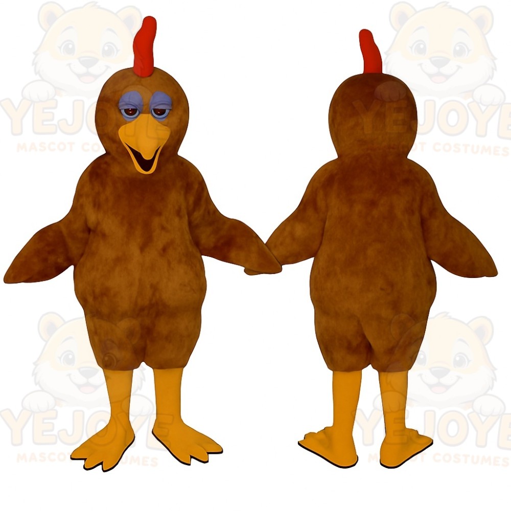 Brown Chicken Mascot Costume