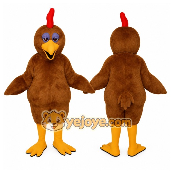 Brown Chicken Mascot Costume