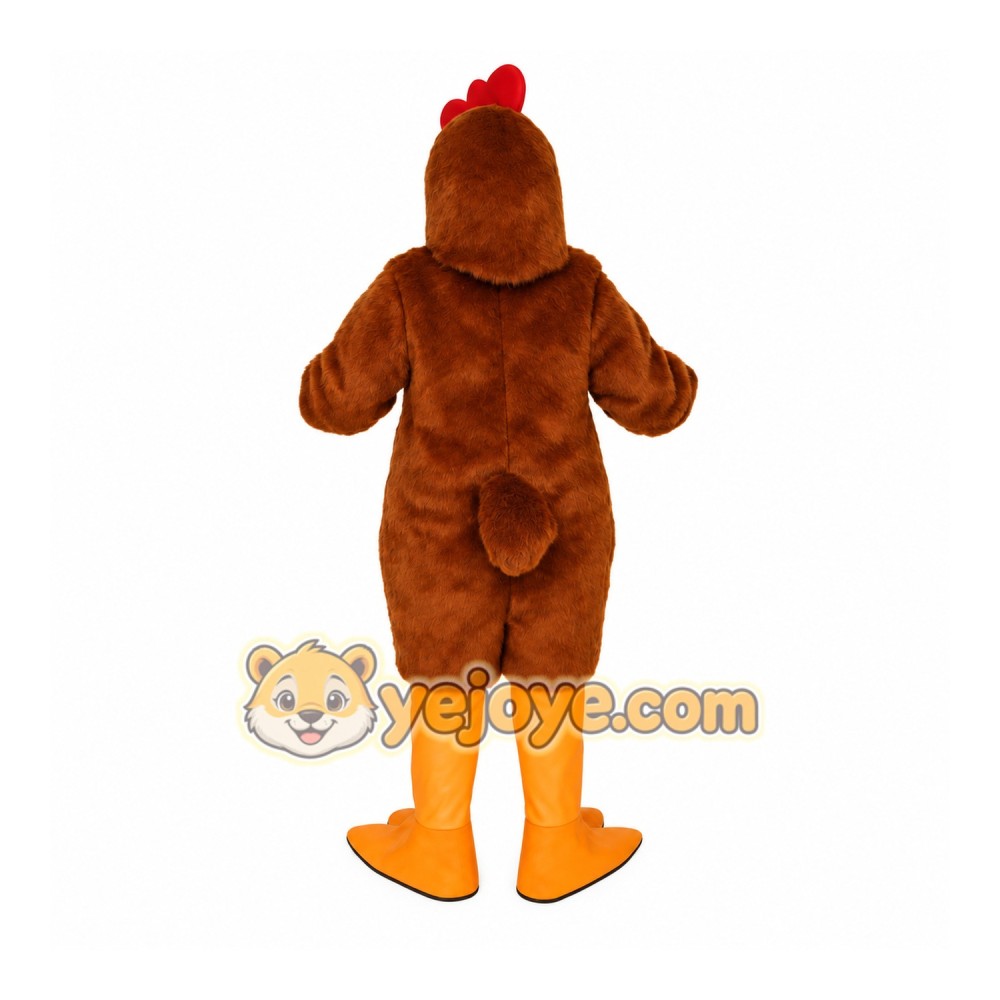Brown Chicken Mascot Costume Brown Chicken Mascot Costume