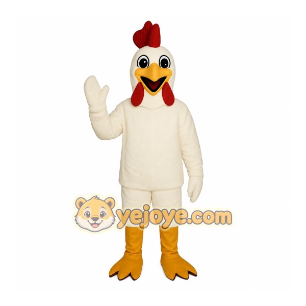 White Chicken Mascot Costume White Chicken Mascot Costume