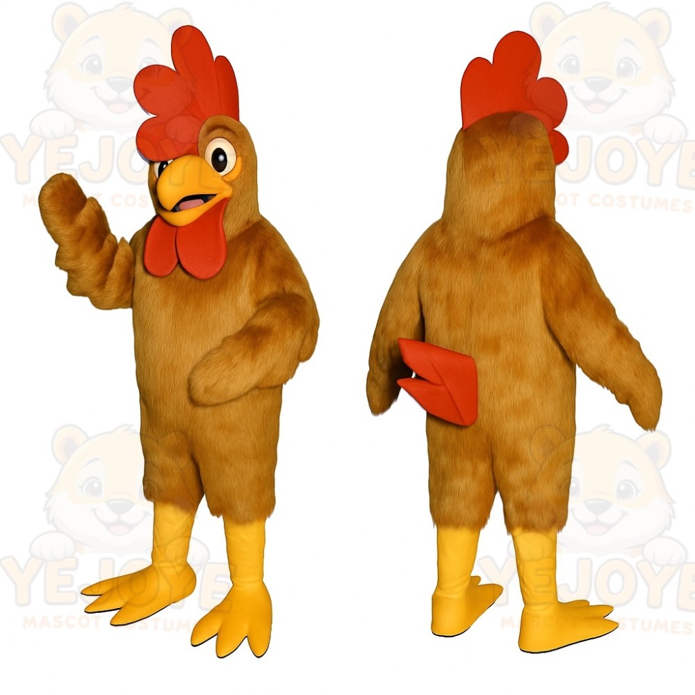 Brown Chicken Mascot Costume