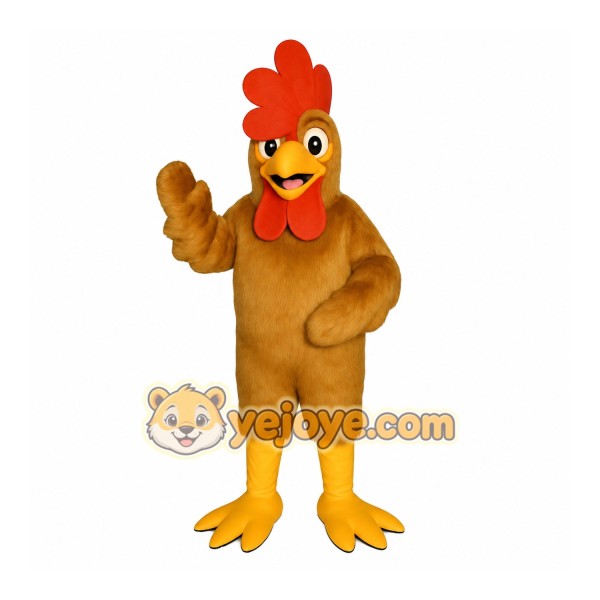 Brown Chicken Mascot Costume Brown Chicken Mascot Costume