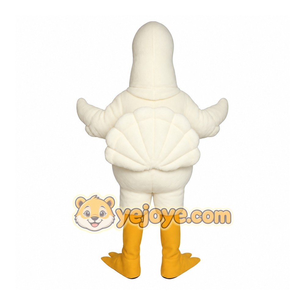 White Turkey Mascot Costume White Turkey Mascot Costume