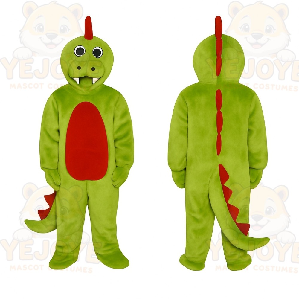 Green Dinosaur Mascot Costume