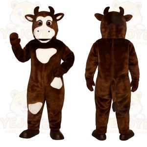 Brown Cow Mascot Costume
