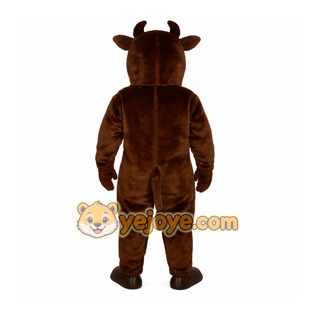 Brown Cow Mascot Costume Brown Cow Mascot Costume
