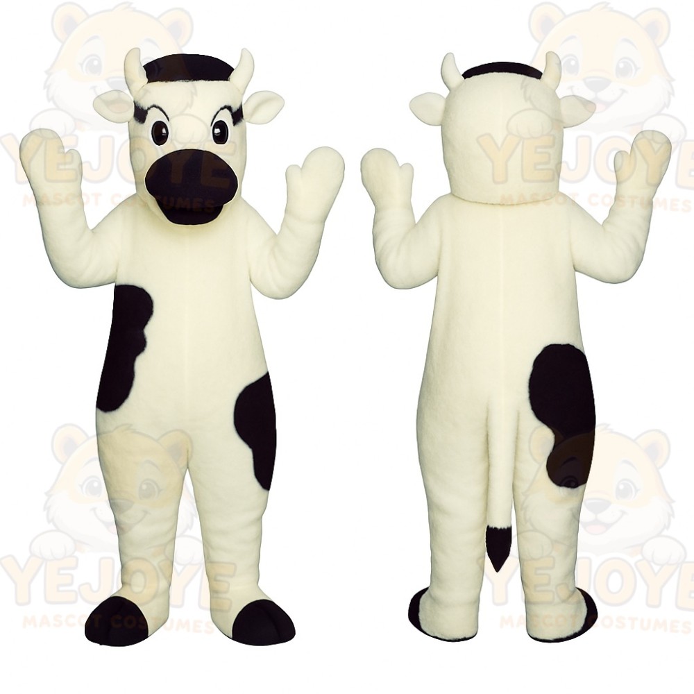 White Cow Mascot Costume