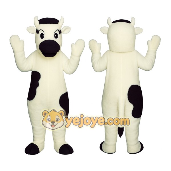 White Cow Mascot Costume