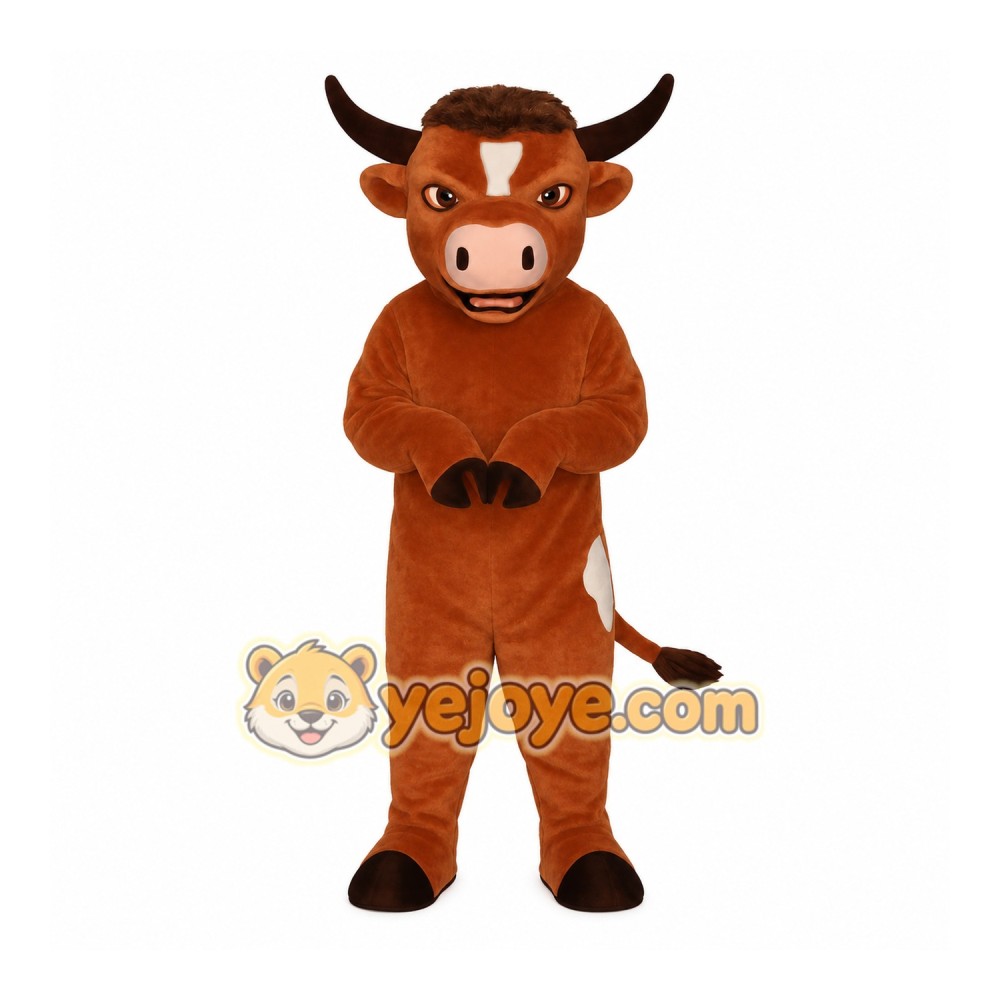 Brown Bull Mascot Costume