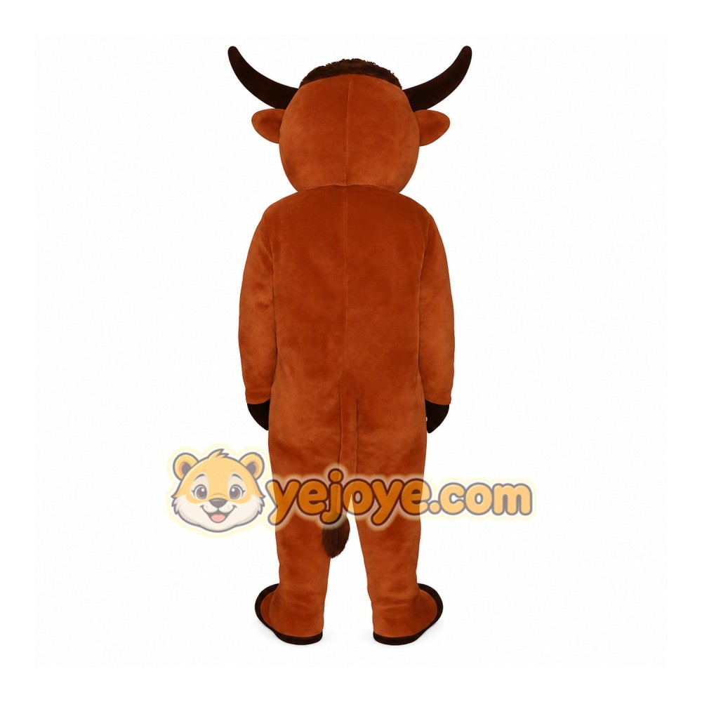 Brown Bull Mascot Costume